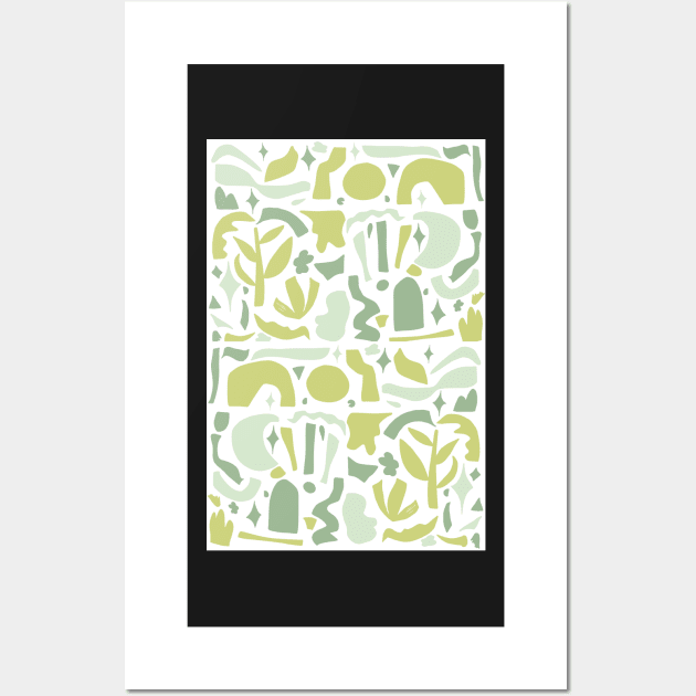 Vintage Aesthetic Minimalist Danish Pastel Abstract Sage Green Phone Case Wall Art by shopY2K